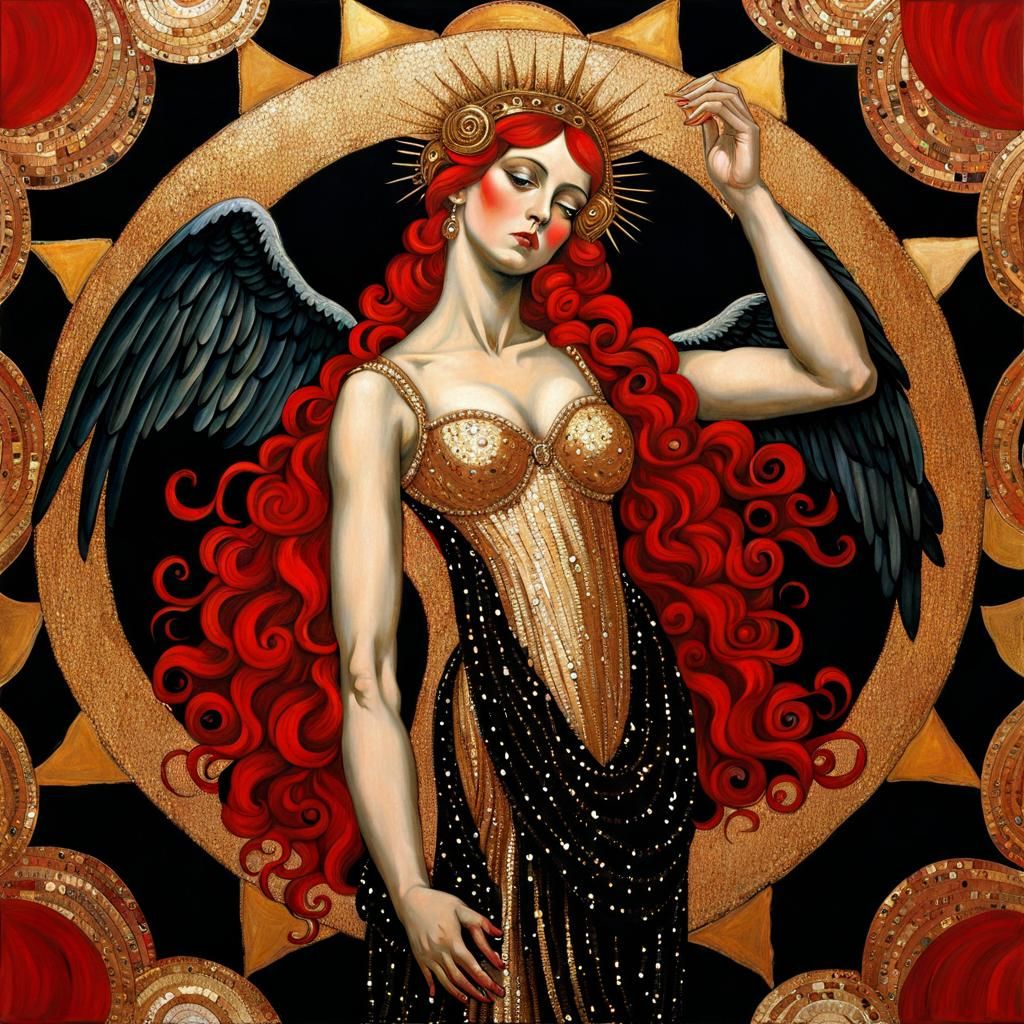 Angel of Despair in Mixed Artistic Styles