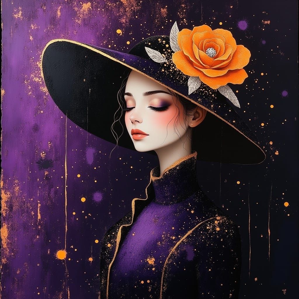 Brimmed Over (Purple and Orange)