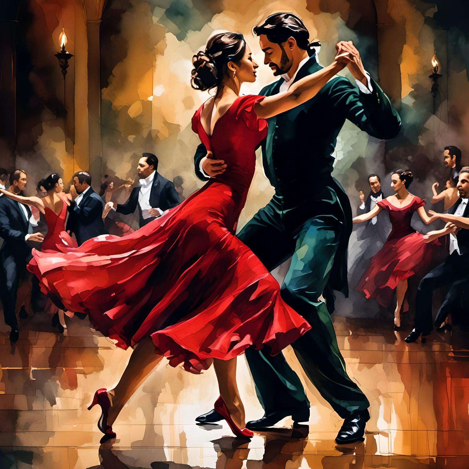 Salsa Dance: Passionate Night Scene