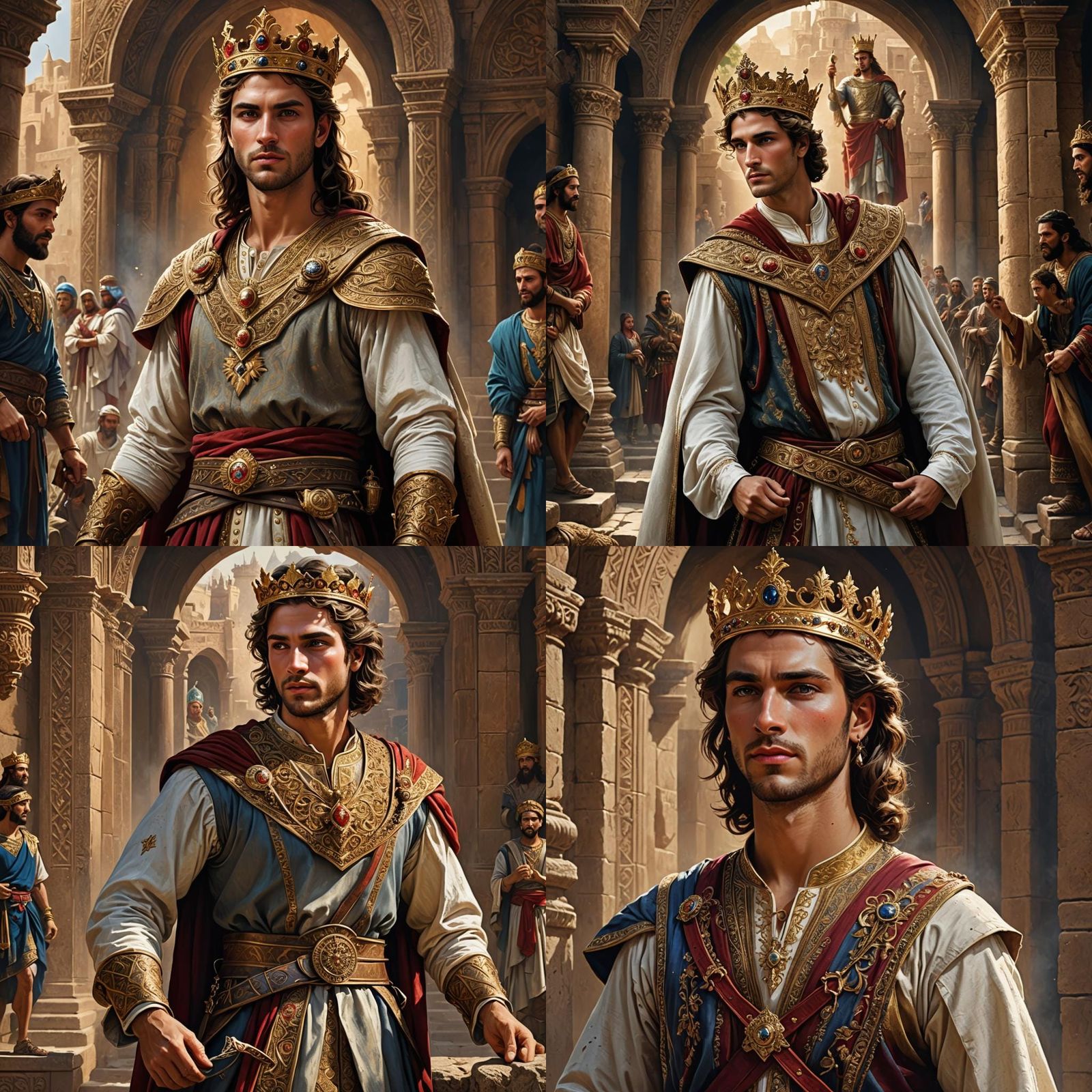 King David and Bride: Detailed Matte Painting
