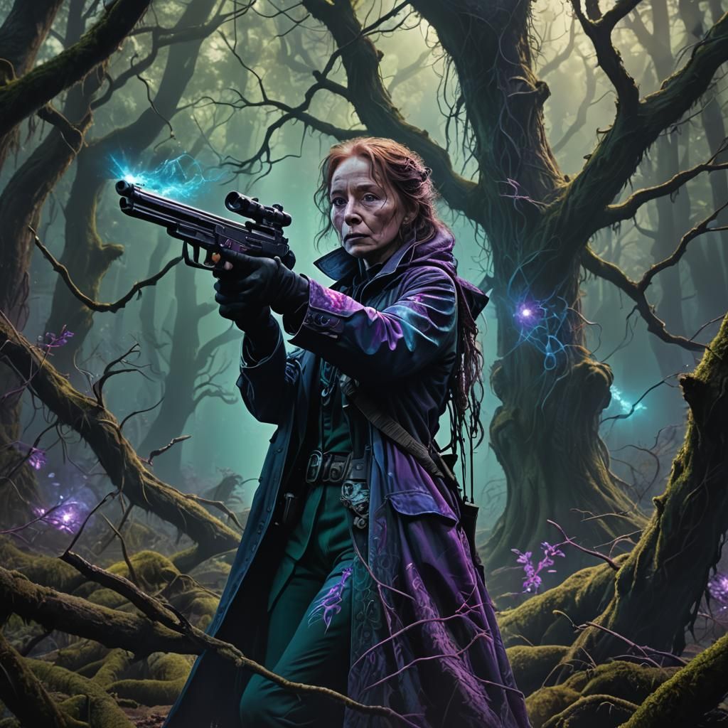 Lynette Fromme in Mystical Forest: Digital Matte Painting