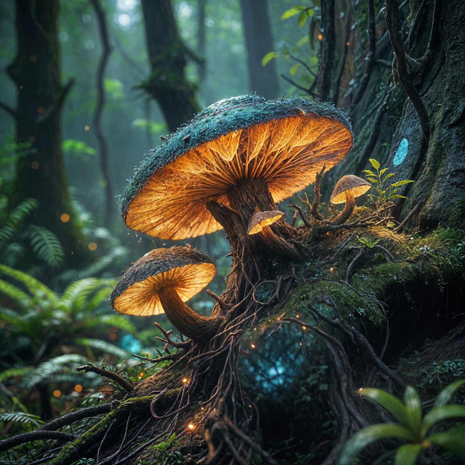 Thriving Microbial World on a Fallen Rainforest Tree