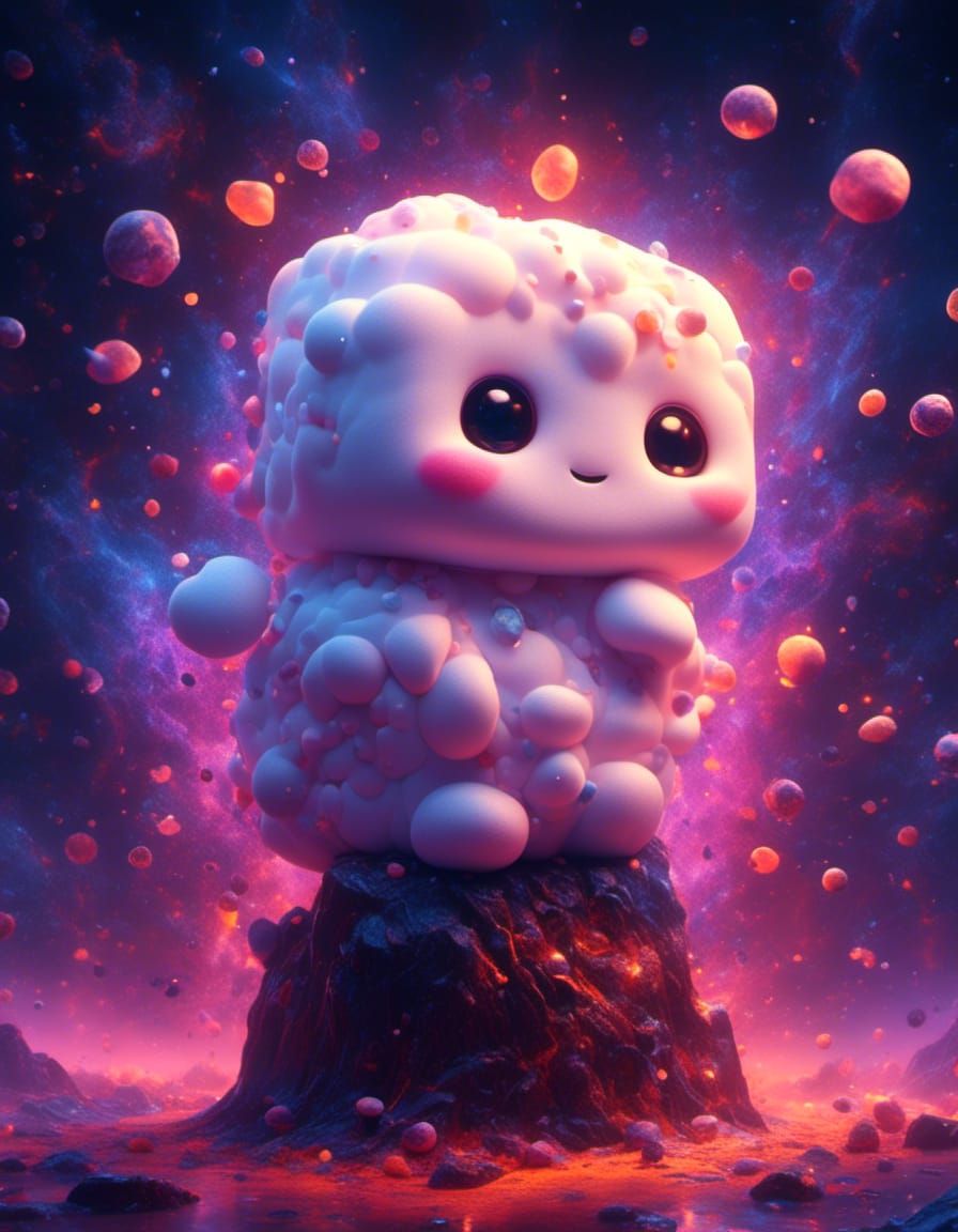 Depressed Marshmallow in Holographic Astral Style