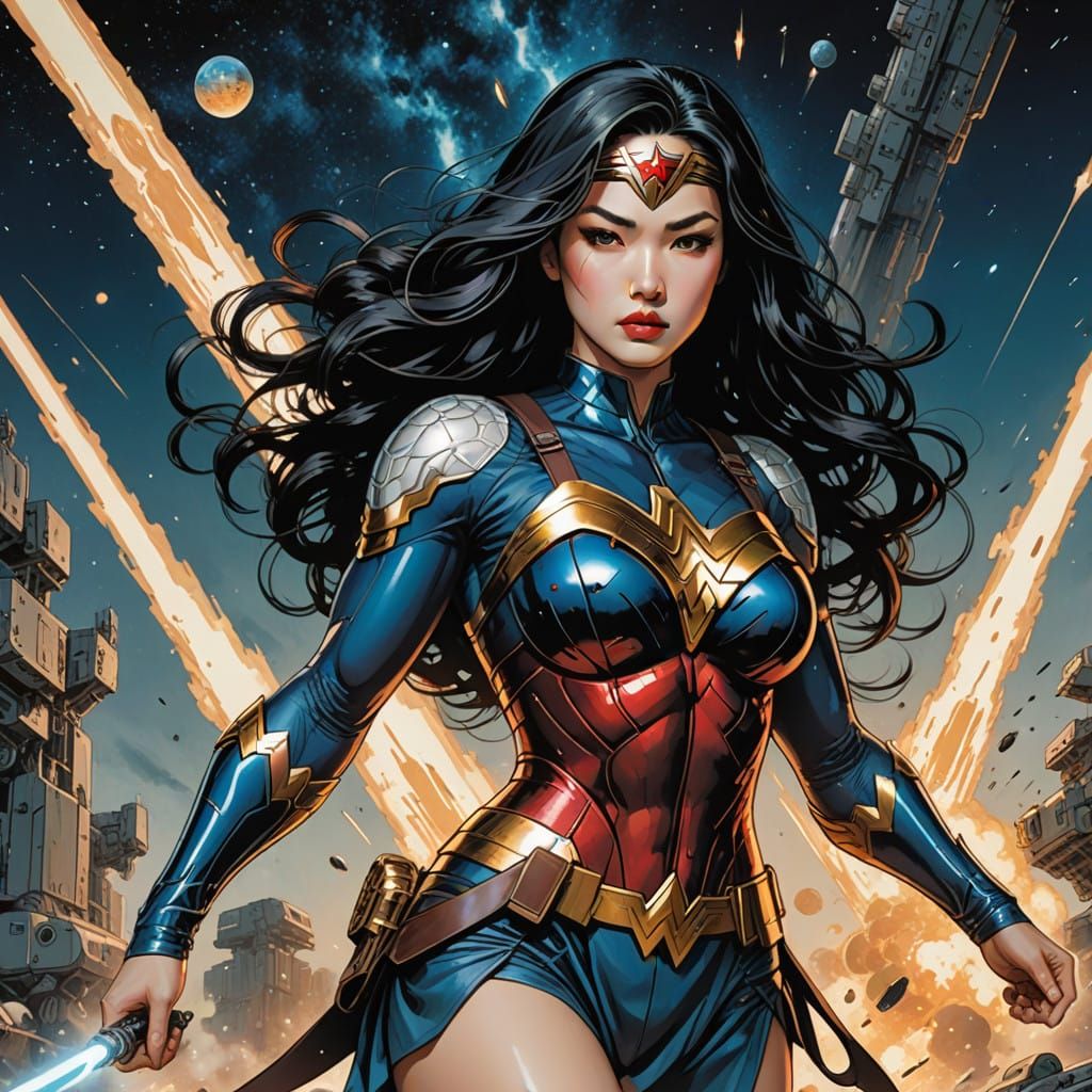 Stunning Korean Wonder Woman in Space