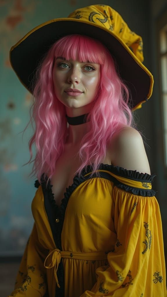 Nymphadora Tonks in Hufflepuff Robes: Cinematic Portrait