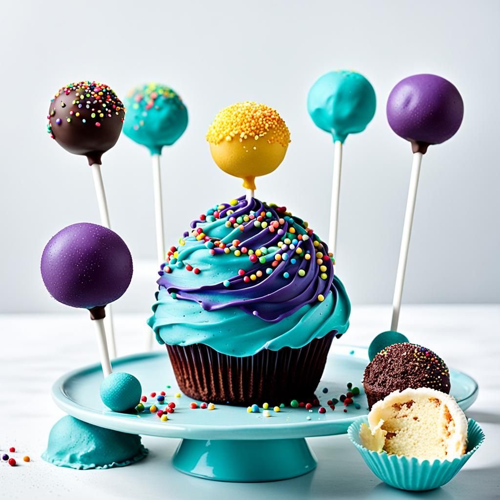 Colorful Popping Boba Cake Pops