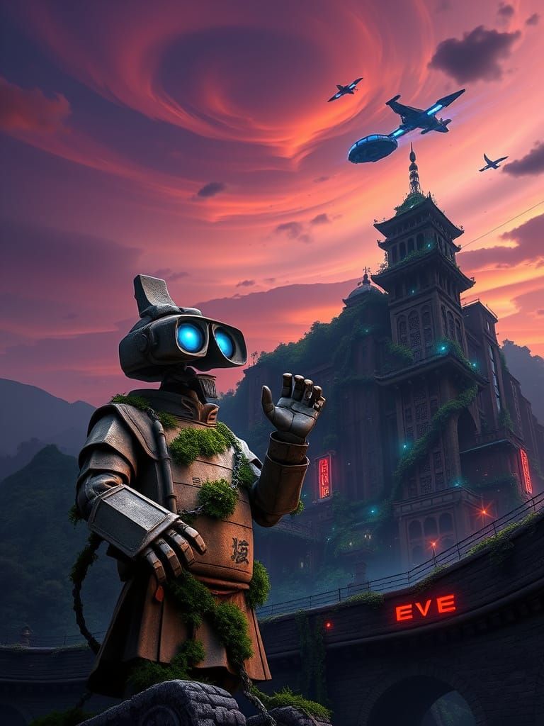 Terra Cotta Warrior & Wall-E Movie Poster