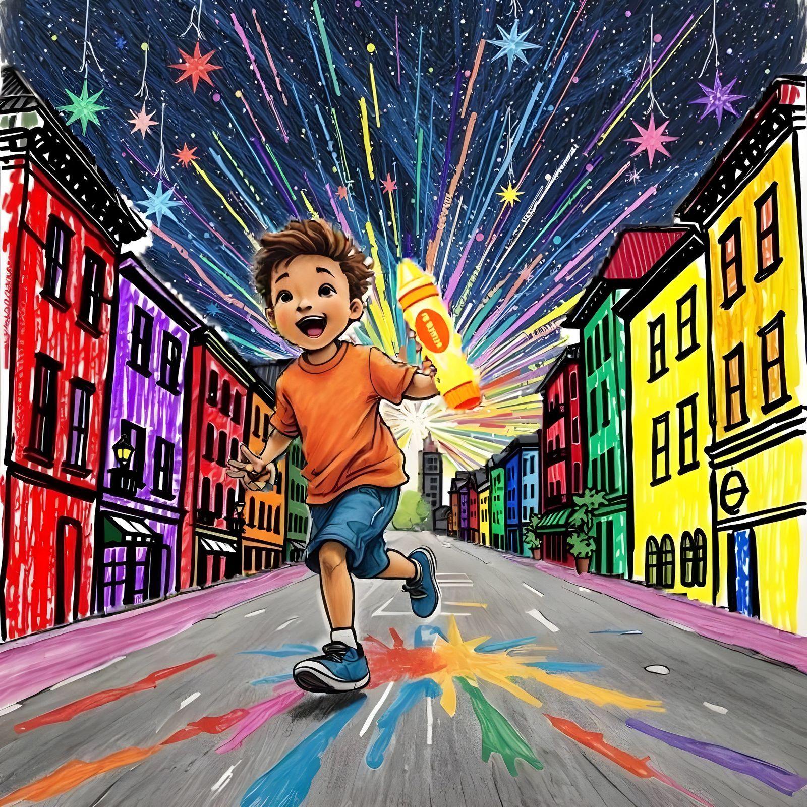 Magical Crayon with Golden Aura