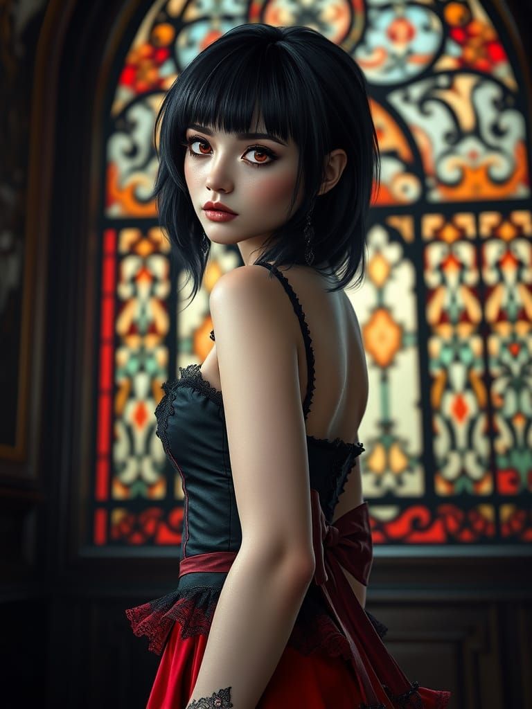 Gothic Beauty in Elegant Mystery