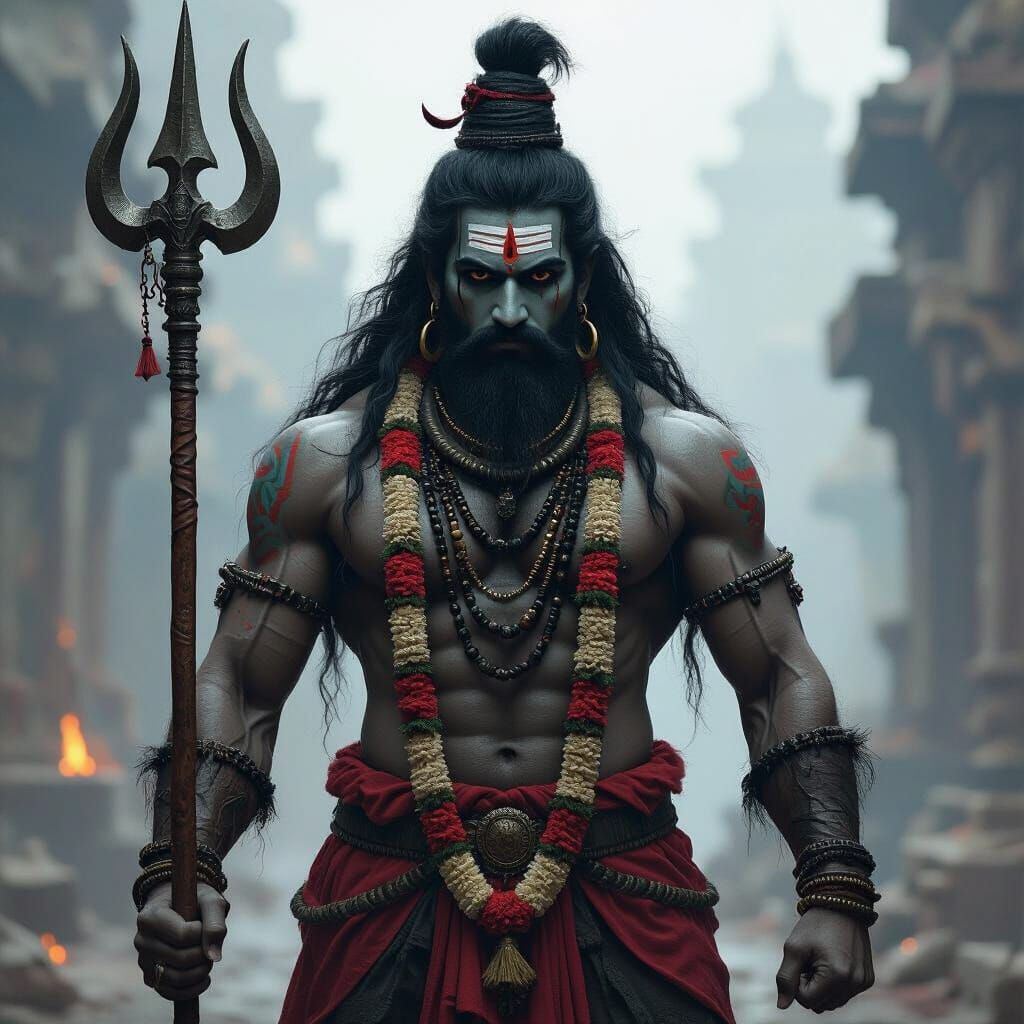 Fierce Rudra: Shiva of Storms and Destruction