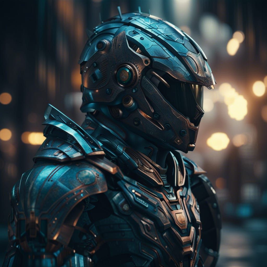 Epic Futuristic Armor in Digital Matte Painting