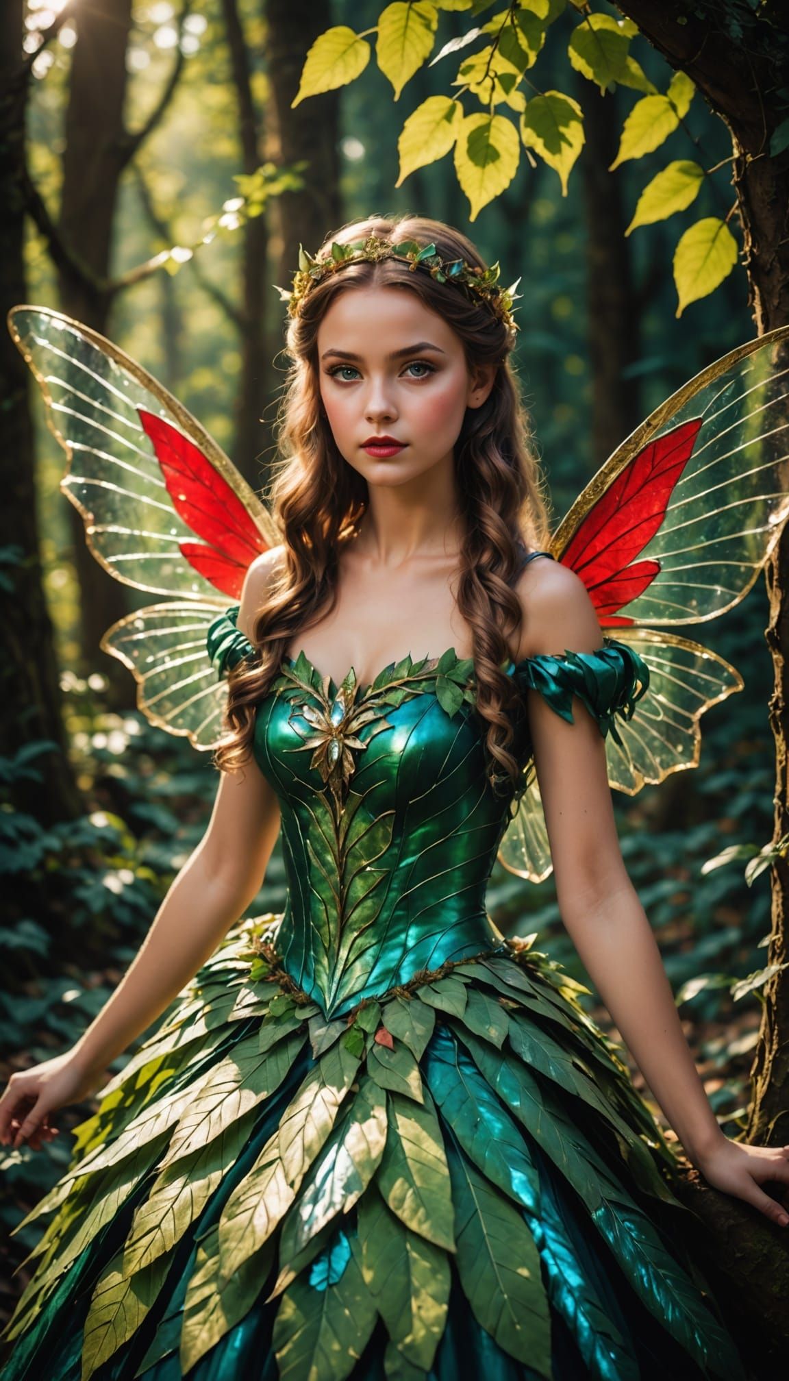 Ethereal Woodland Fairy Princess in Cinematic Splendor