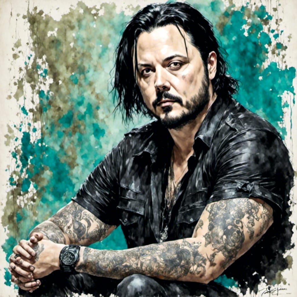 Retro Rockabilly Portrait of a Handsome Man