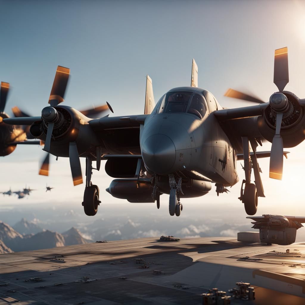 Futuristic Aircraft in Epic 3D Game Cinematic Style