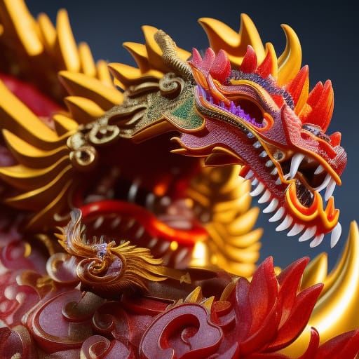 Jade Dragon Carving with Intricate Details