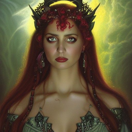 Persephone, Queen of the Underworld: Oil Painting