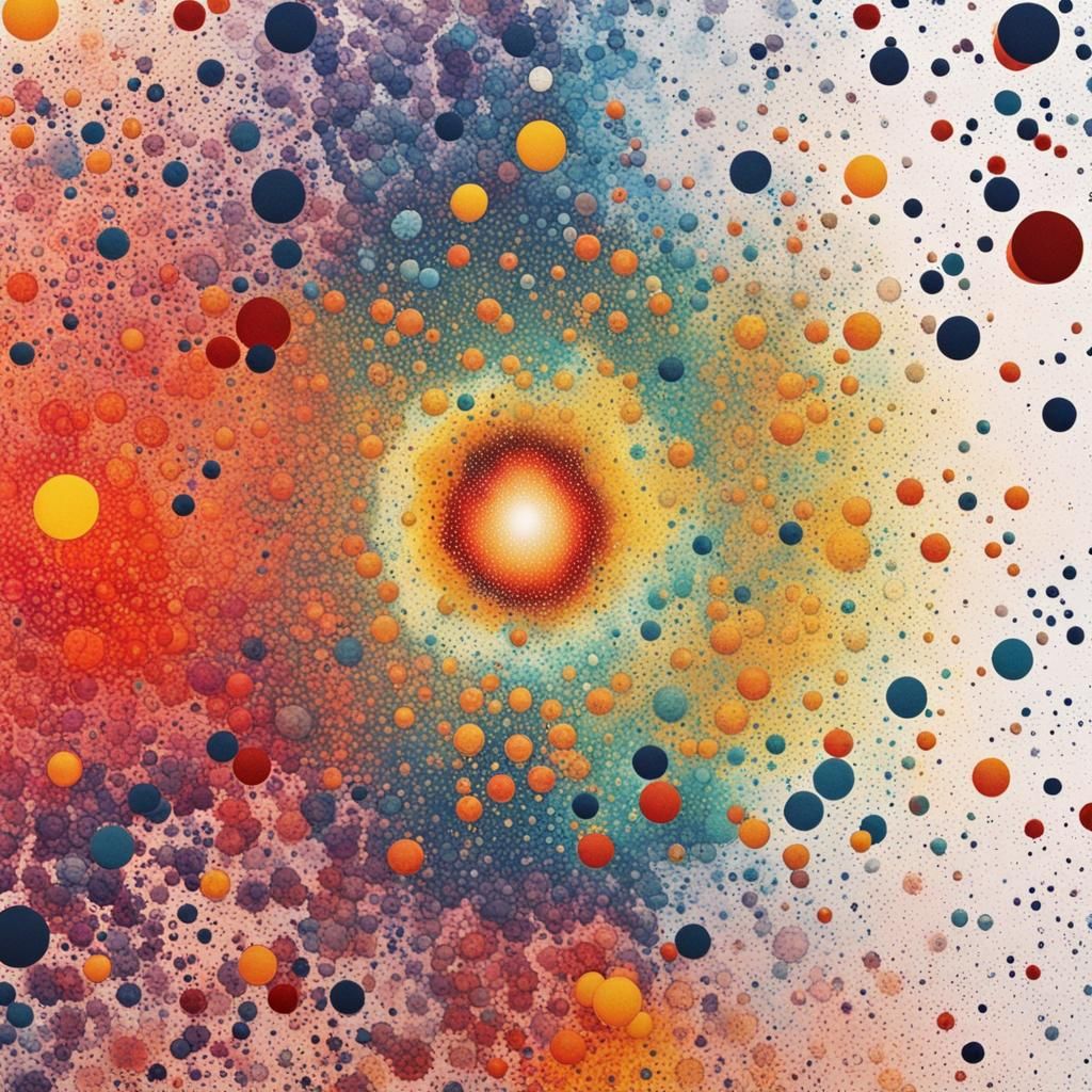 (Quantum cancer abstract wall art), quarks, graviton, dark energy , white background , (farmhouse style art), modern min...