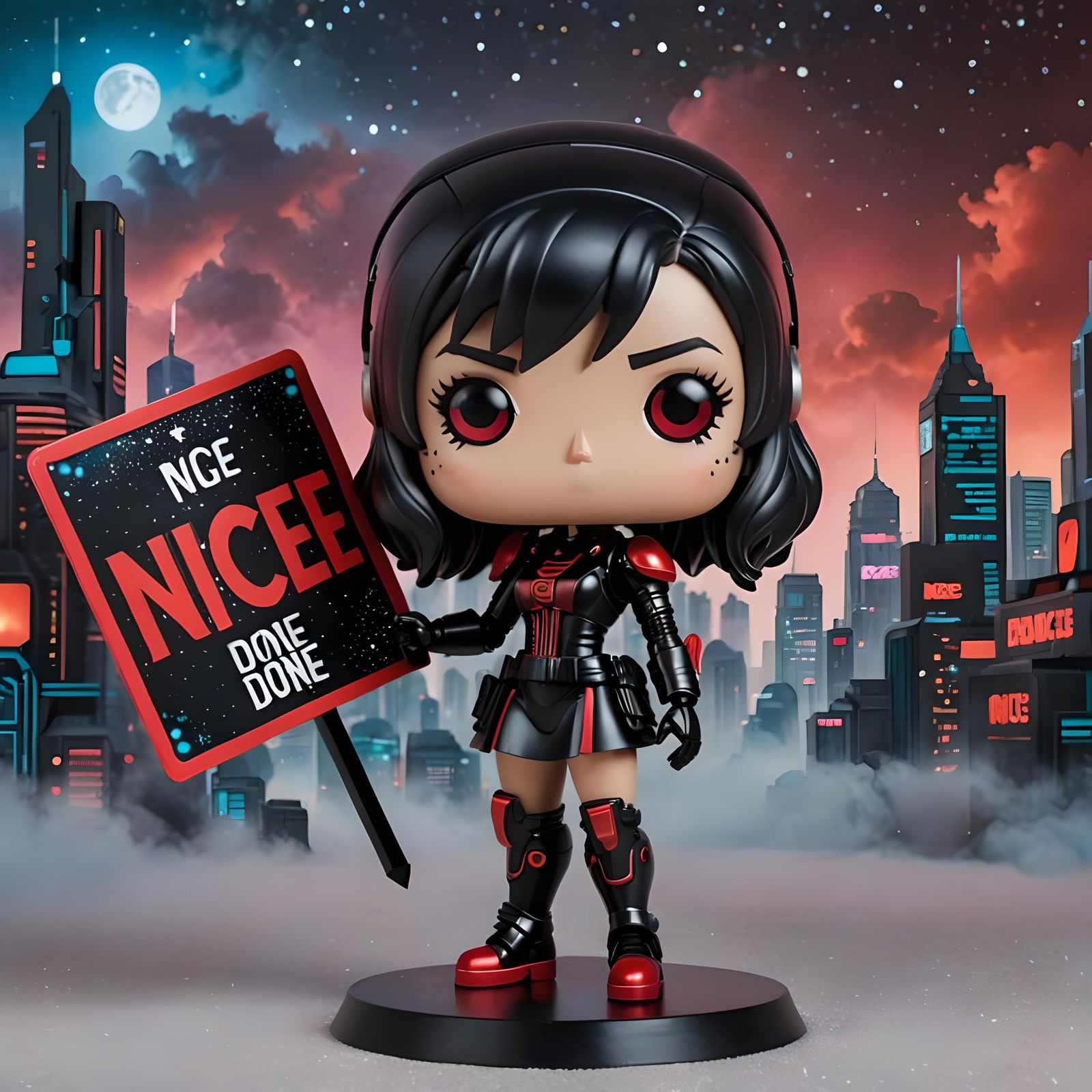 Cyberpunk Robot Funko Pop Art