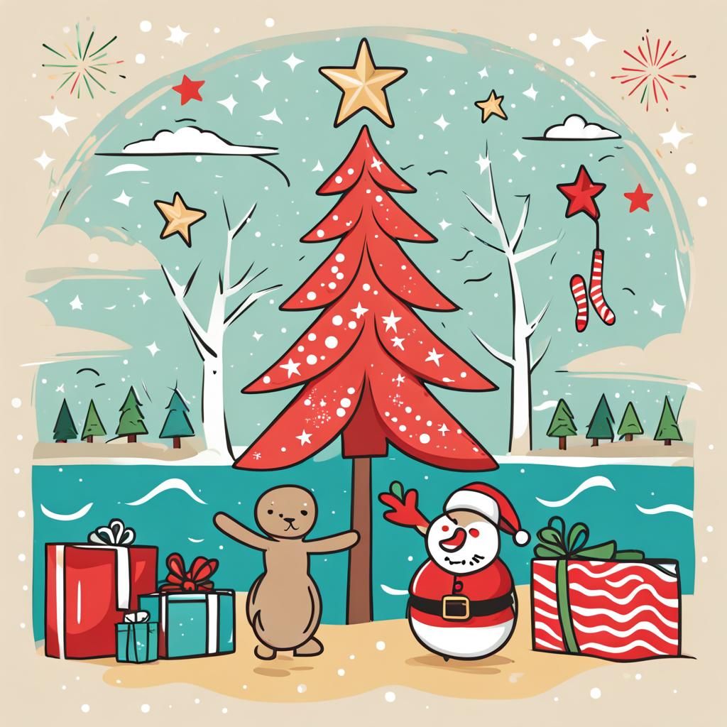 Christmas in Summer T-Shirt Print Design