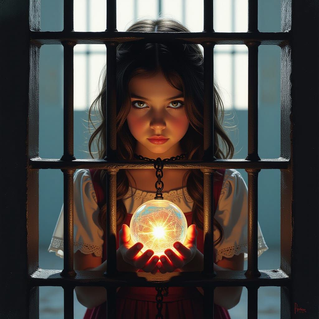 Gypsy Girl Defies Prison Cell in Fantasy Realism