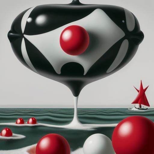 Surreal Christmas Bonbons in Pop Surrealist Style