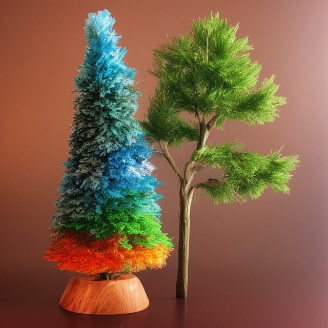 Fire and Ice Tree: A Study in Contrasts