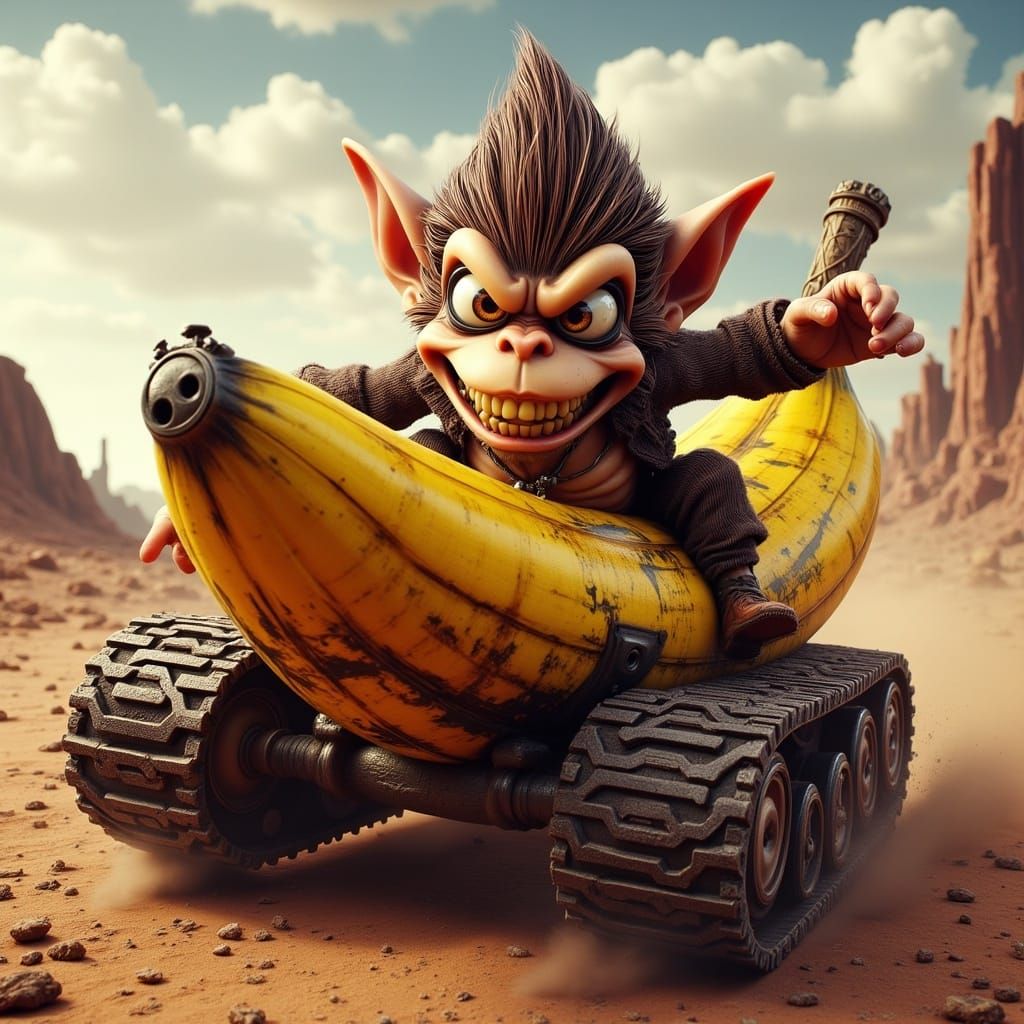 Chibi Donkey Kong Races in Mad Max Wasteland