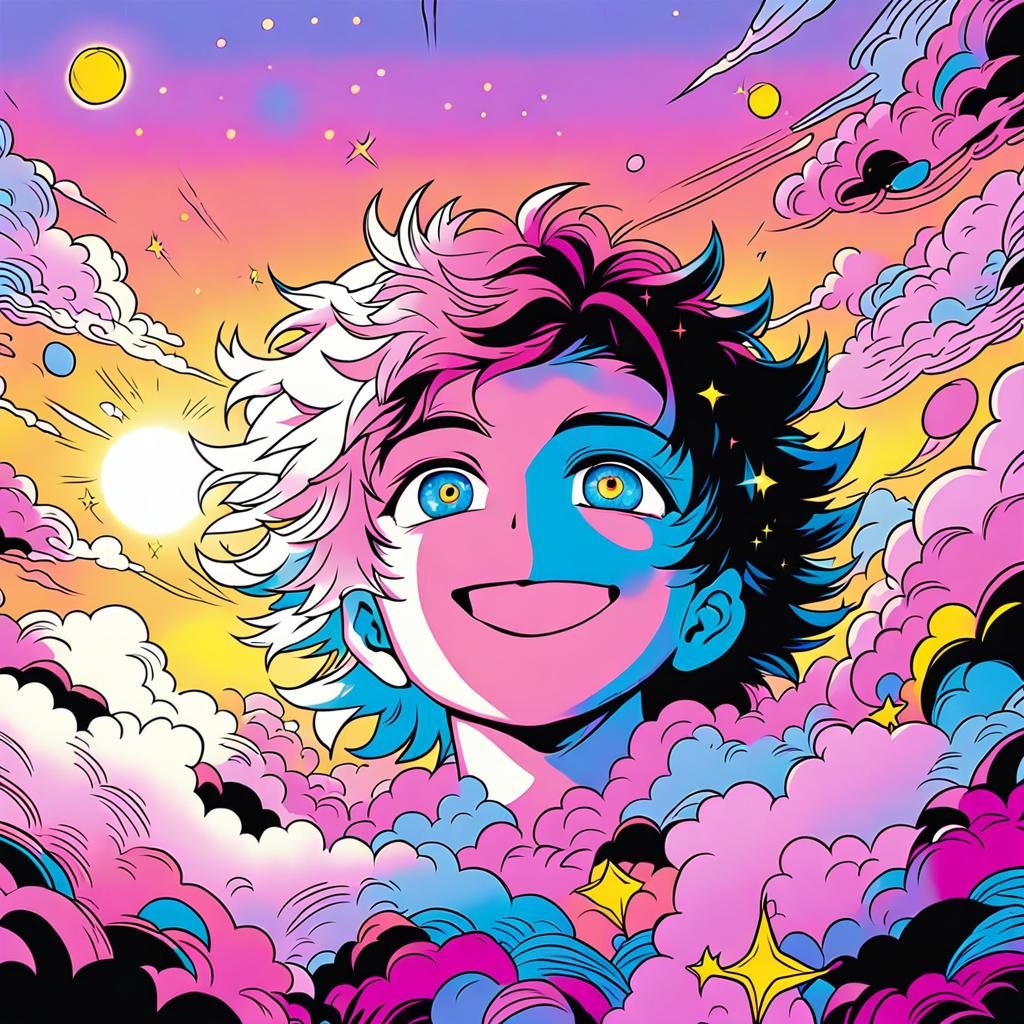 Handsome Manga Boy with Expressive Eyes