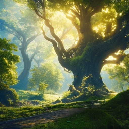 Hyperdetailed Yggdrasil Concept Art in Fantasy Style