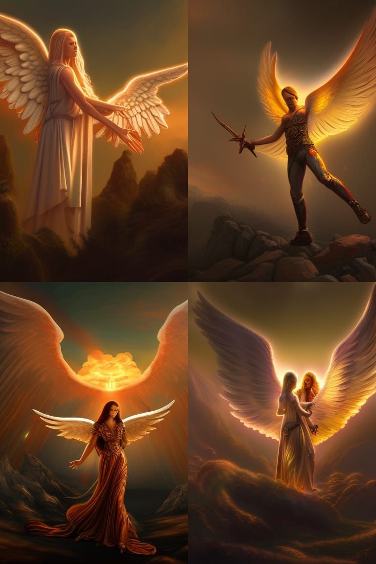 Archangel Michael Defending God, Detailed Concept Art