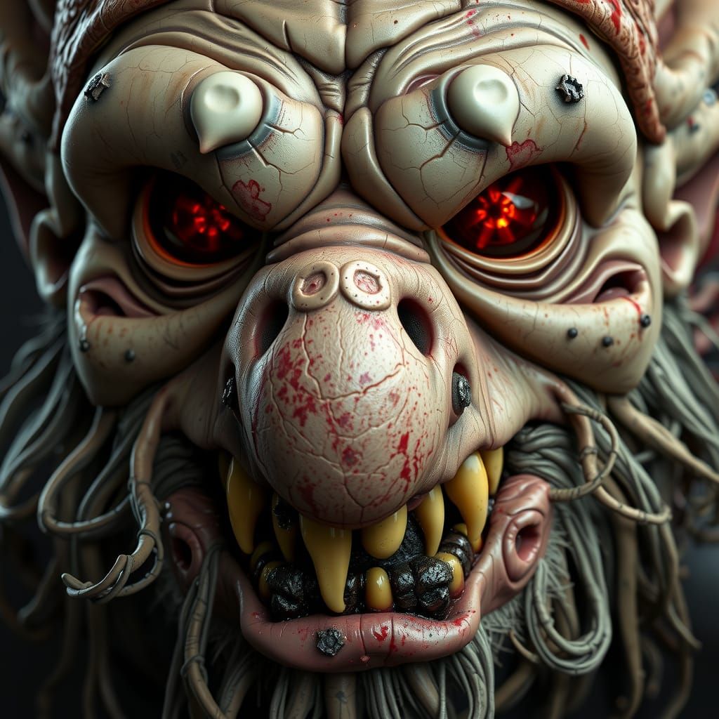 Hyper-Realistic Evil Gnome in Zbrush Style