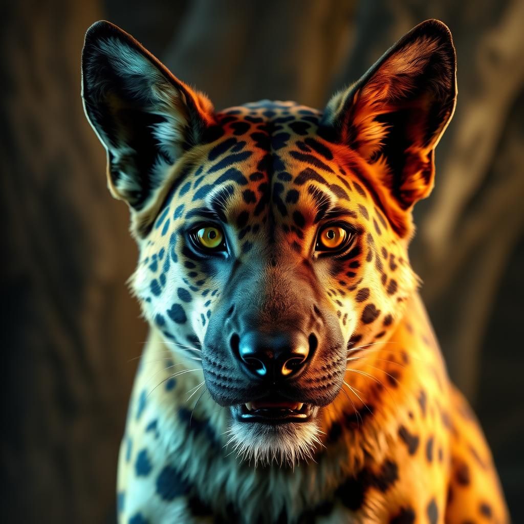 German Shepherd Leopard in 3D Game Style