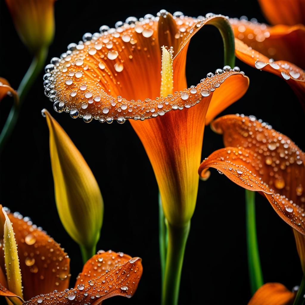 dew drops on cala