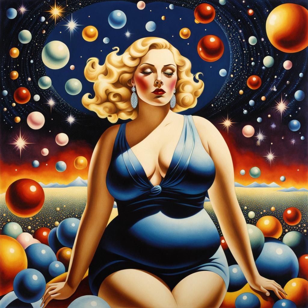 Surreal Art Deco Sky Filled with Medicine Pills