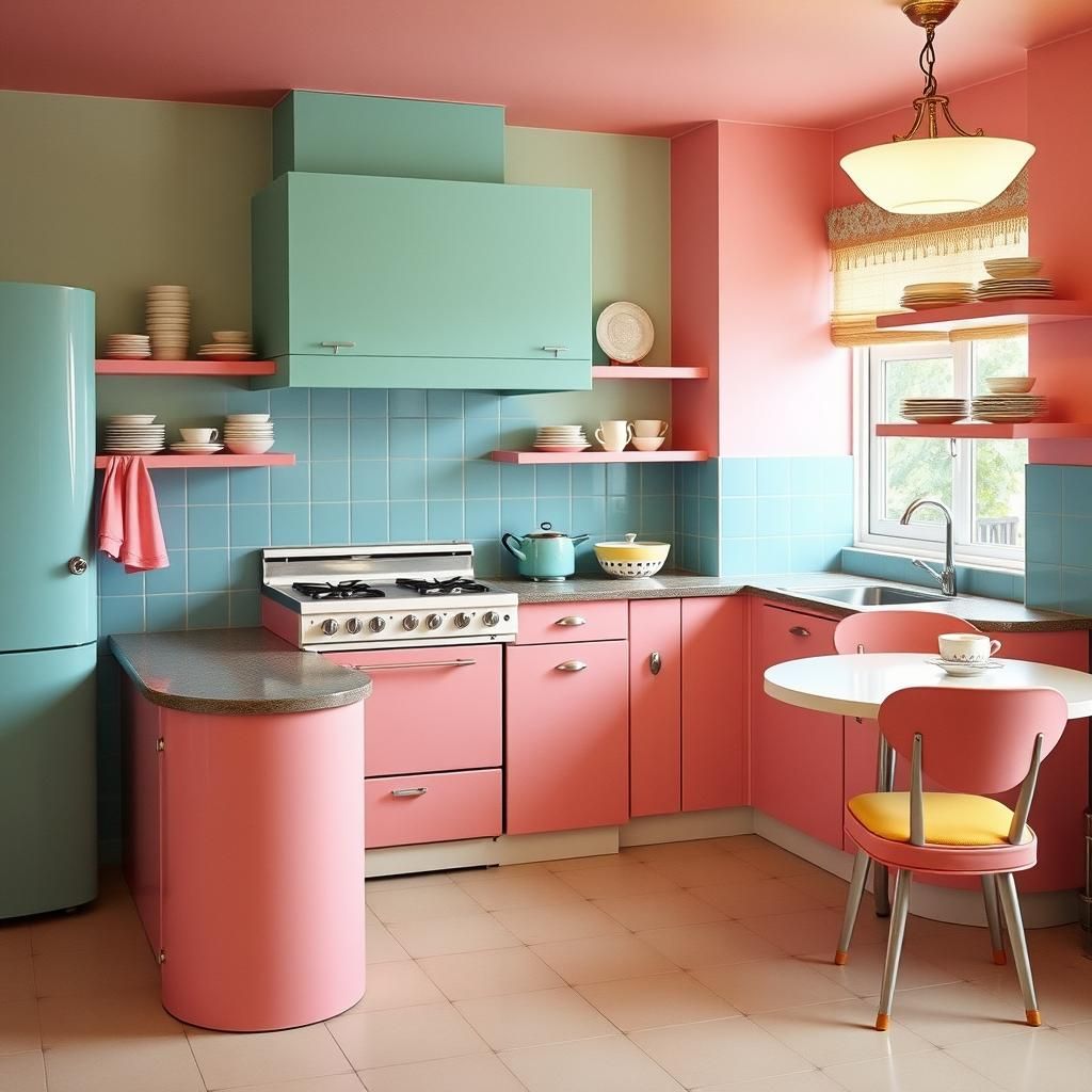 Art Deco Kitchen in 1950s Style