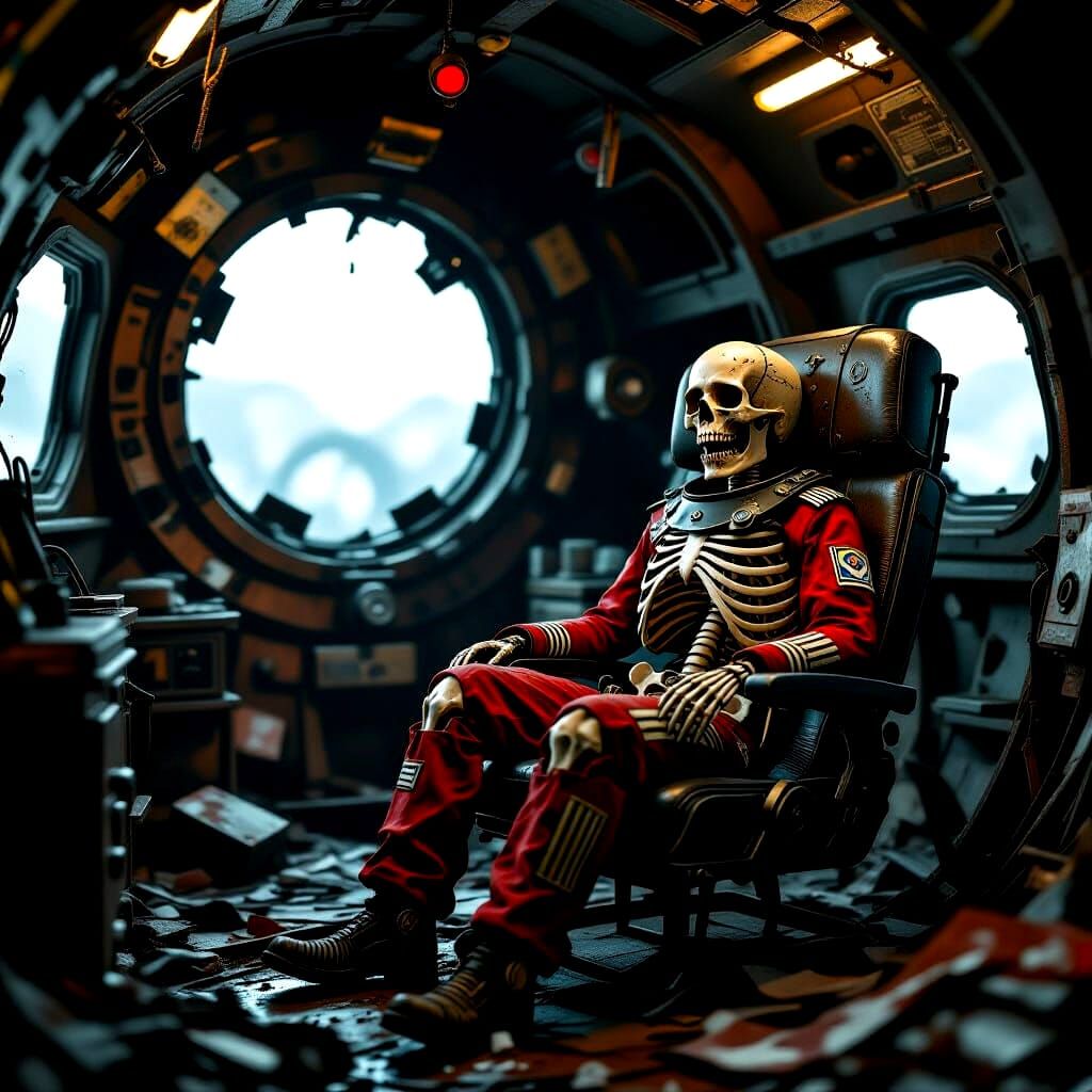 Wrecked Steampunk Rocket Ship Interior in Unreal Engine