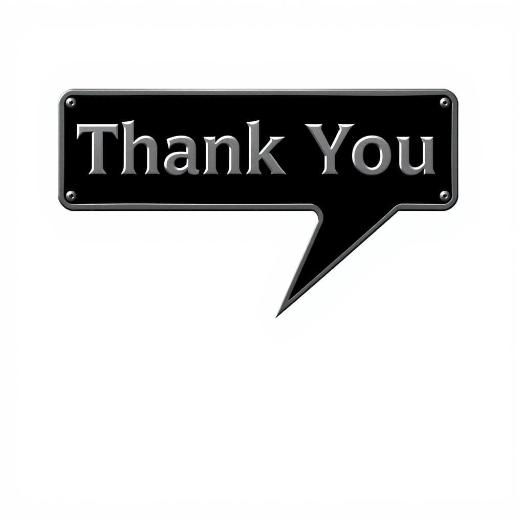 Thank You in Slam Metal Font