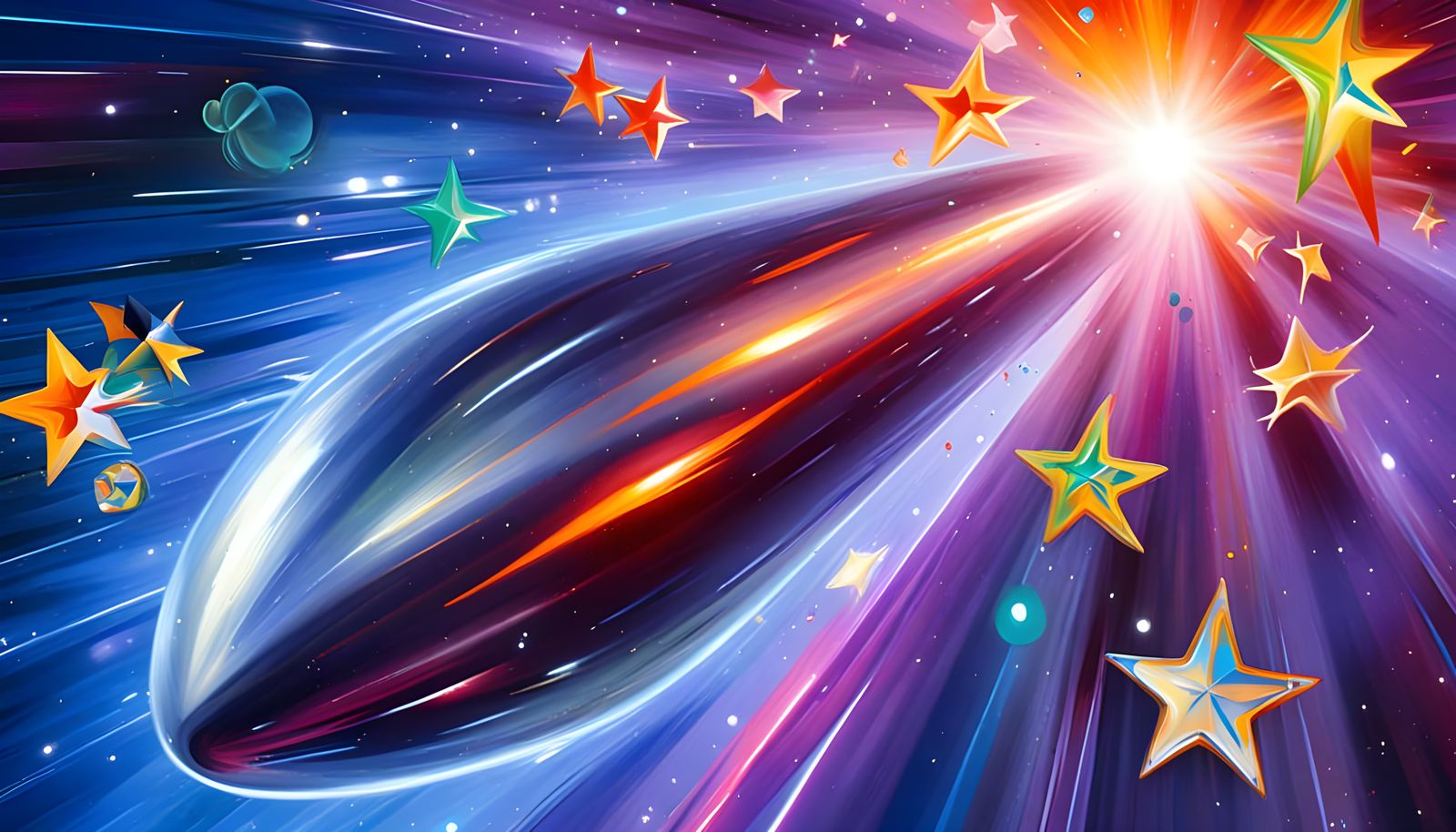 Sleek, Glowing Cylinder Blazes Through Cosmic Vortex