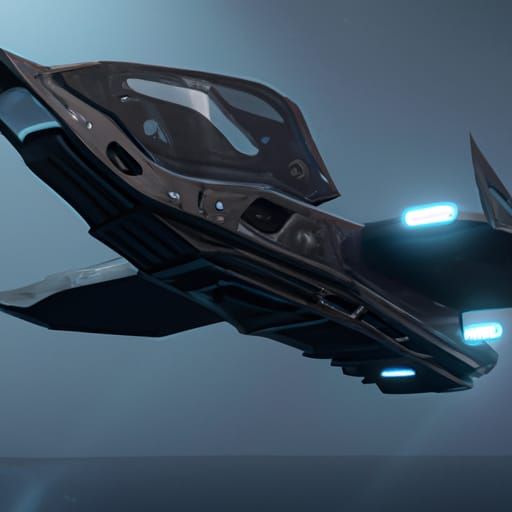 Sleek Spaceship Design in 3D Rendering