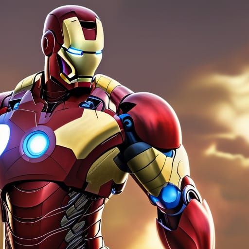 Detailed Matte Painting of Iron Man in 8K