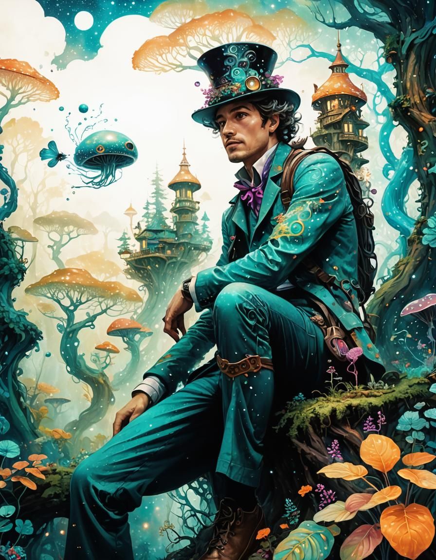 Cosmic Pointillism: Extraterrestrial Forest in Space