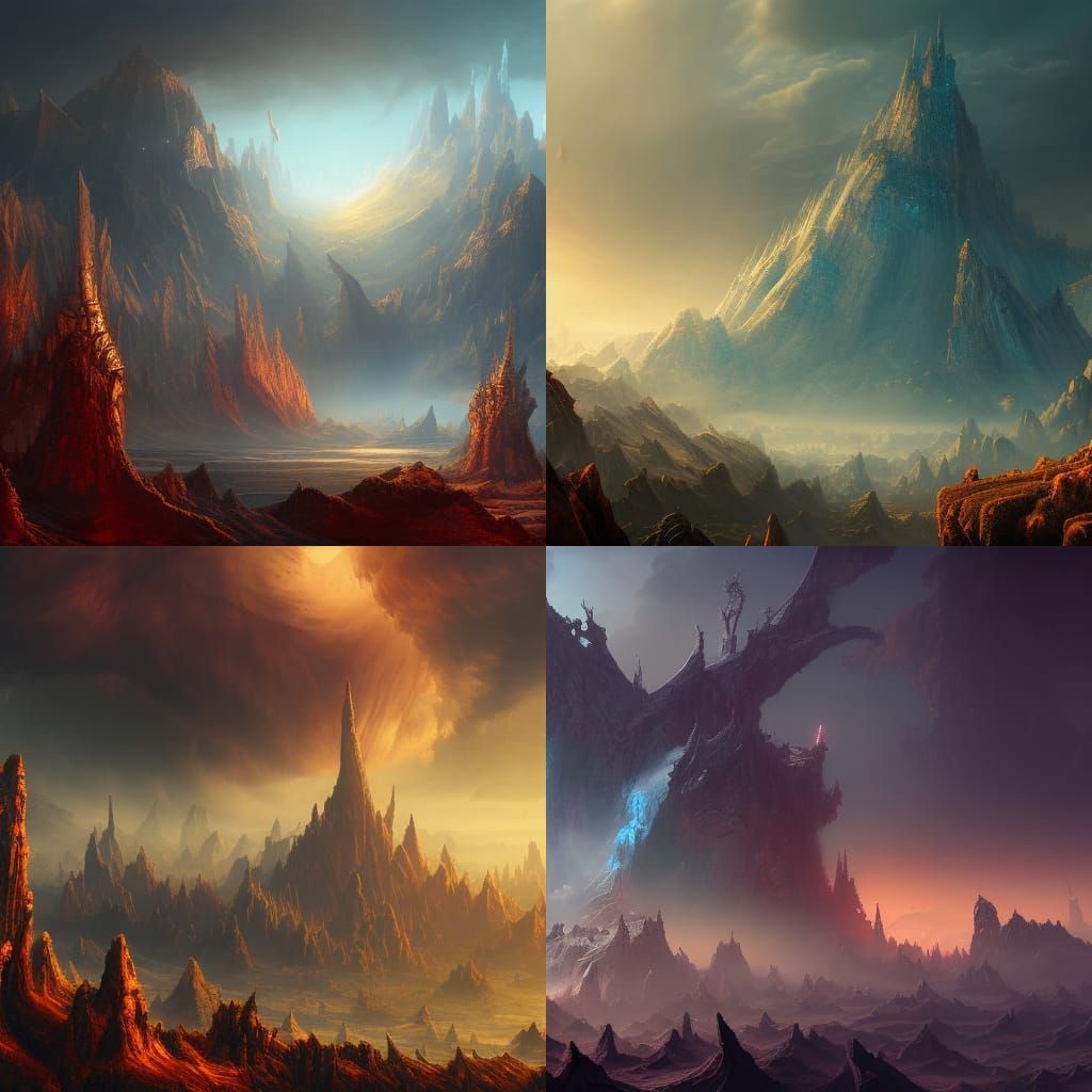Apocalyptic Landscape in Detailed Matte Painting Style