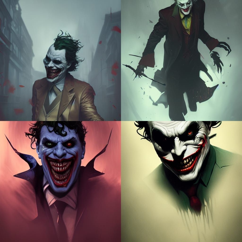 Menacing Joker: Dark Fantasy Concept Art in 8K