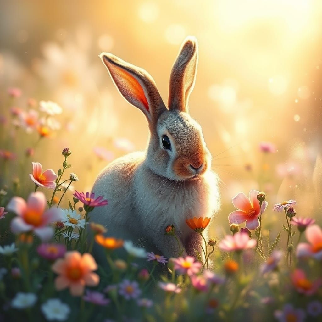 Enchanted Spring Morning in Whimsical Fantasy Style