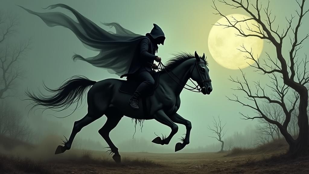 Dullahan Rides: A Dark Surrealist Vision