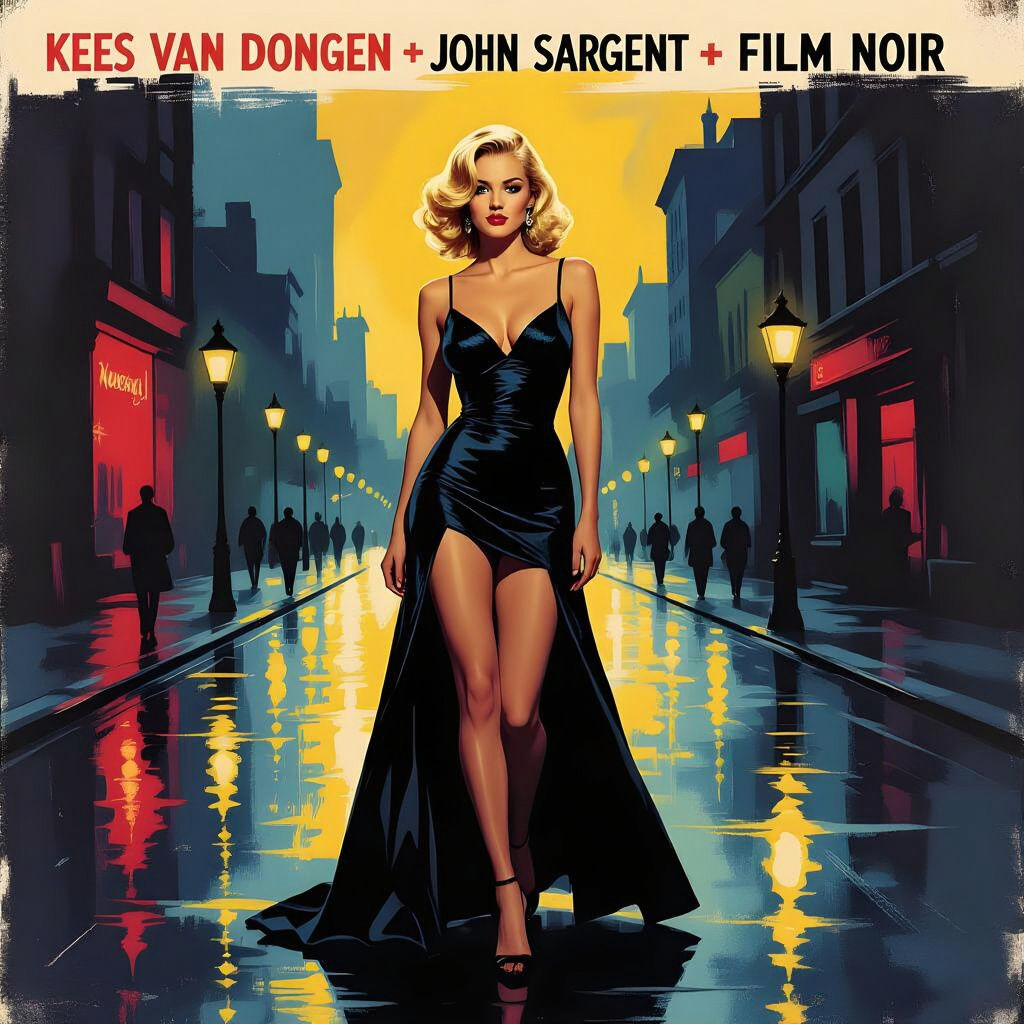 Pin-Up in Film Noir Style with Saturated Colors