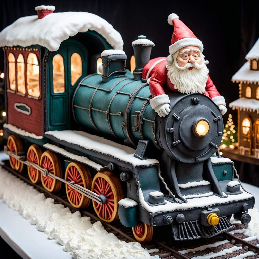 cake sculpture, not just a statue, but a very edible looking...