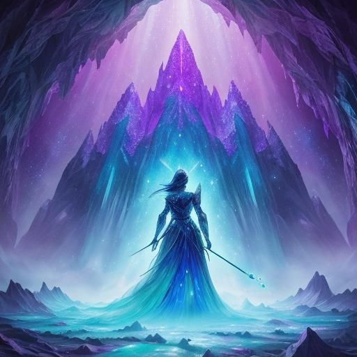 Rainbow Crystal Cave: A Fantasy Illustration