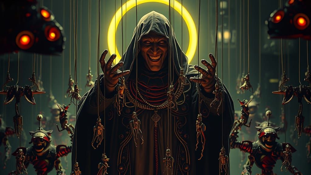 Cyberpunk Puppet Master Controls Mechanical Minions in Dysto...