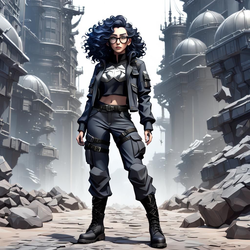 Fantasy Girl with Silver Armor, Detailed Digital Art